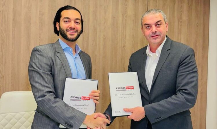 برانديت كايرو ومحمد حمدي يوقعان عقد شراكة حصـري لإنتاج أضخم حفل فني للسيارات الكهربائية والرياضية الخارقة في المنطقة العربية والأفريقية 1 برانديت كايرو ومحمد حمدي يوقعان عقد شراكة حصـري لإنتاج أضخم حفل فني للسيارات الكهربائية والرياضية الخارقة في المنطقة العربية والأفريقية