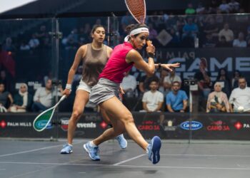 13 لاعبة ولاعبًا مصريًا يحققون الفوز ويتأهلون للربع النهائي من بطولة بالم هيلز المفتوحة للإسكواش