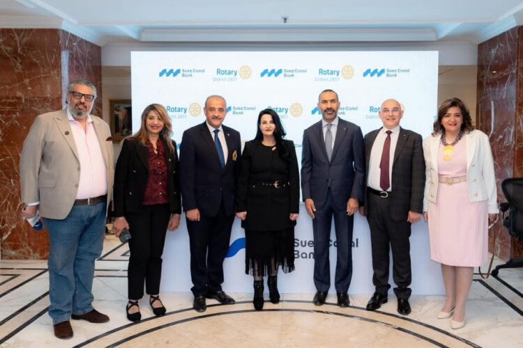 توقيع شراكة استراتيجية بين بنك قناة السويس والاتحاد النوعى لاندية روتارى مصر