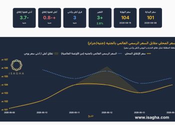 مركز الملاذ الآمن: الفضة ترتفع 2.78% خلال أسبوع في مصر.. وعيار 999 يسجل 103.75 جنيه